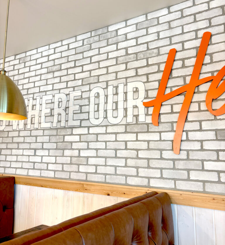 SKIP A Pivotal Character Artworks Painting Sign 4Rivers Smokehouse BBQ Mission Hand Painted Restaurant Middleton Villages Florida Orlando Signage Mural Logo Winter Park Orlando Gym Signage Mural muralist Florida Street Art Fabrication Signage Graffiti Painting SEESKIP Charity Public Art Hire Professional Nashville Miami Tampa St Petersburg Artist Hire